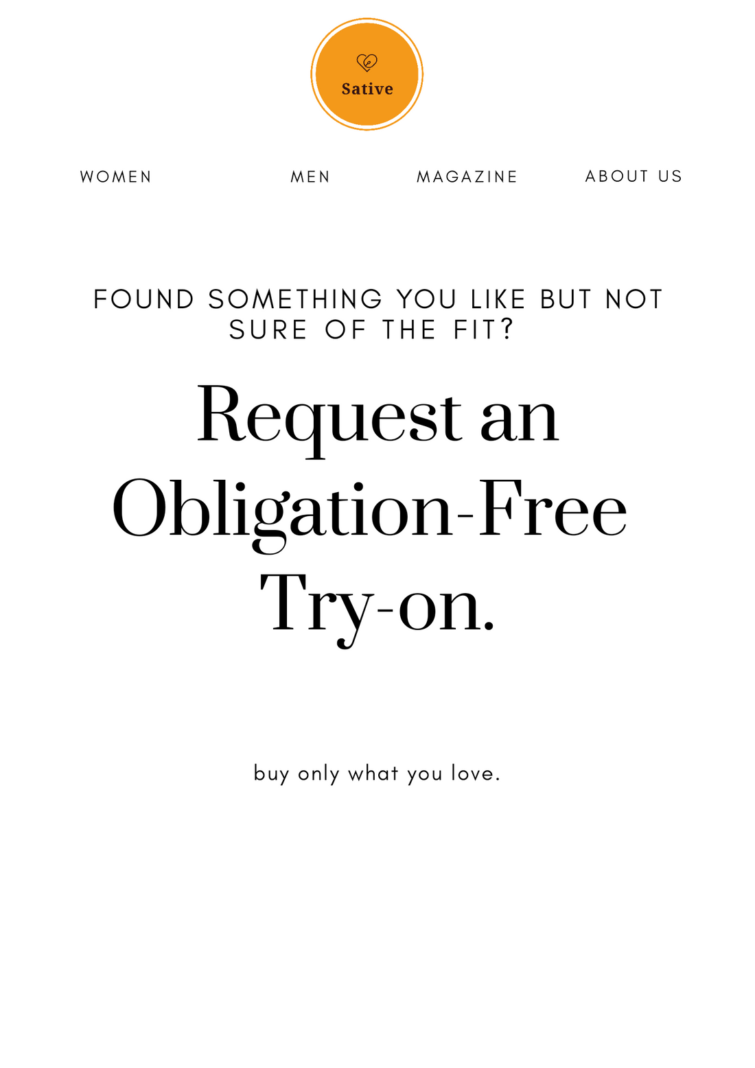Request an obligation-free try-on