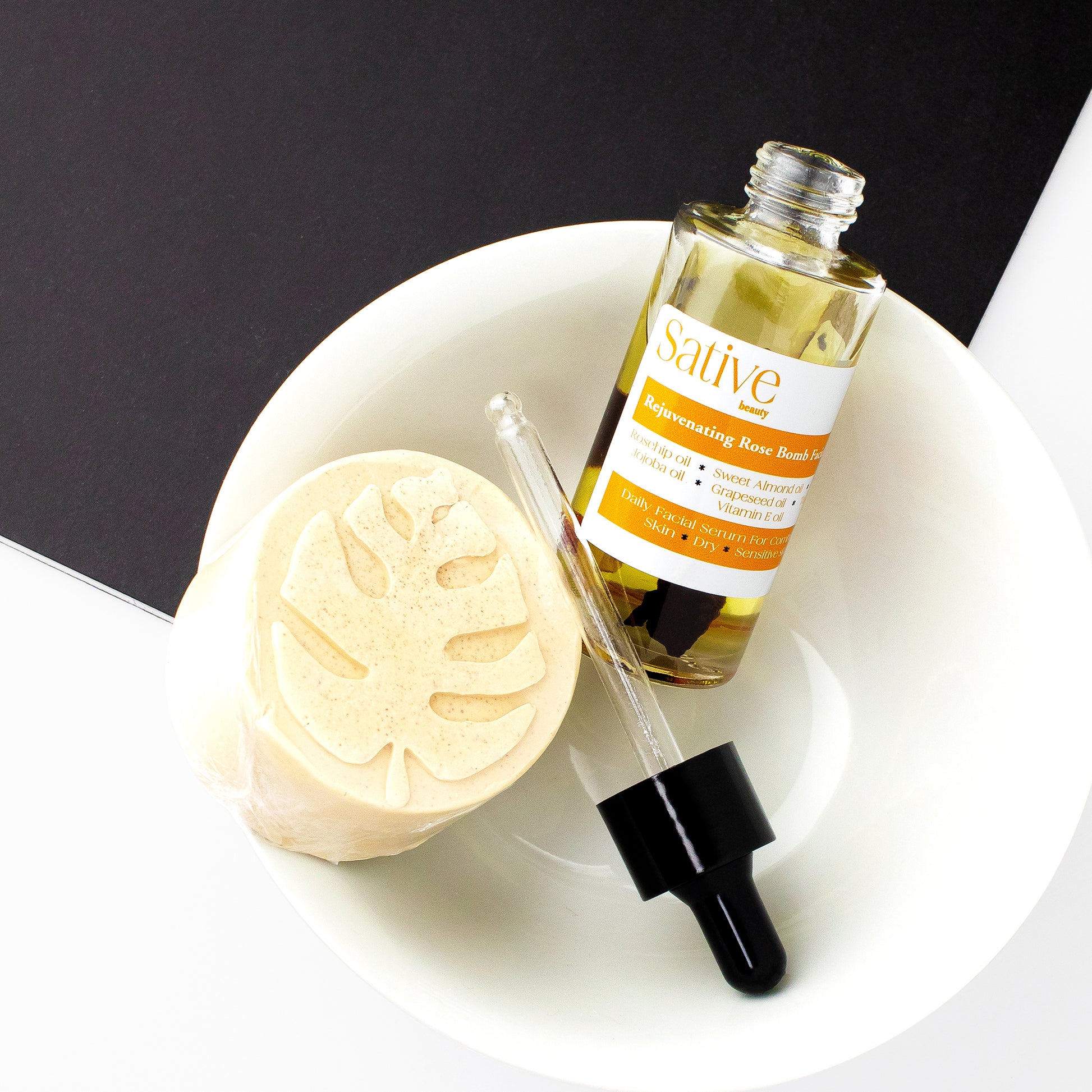 Organic Soap and organic facial oil serum